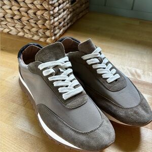 The Row Suede Nylon Sneakers Taupe Sz 38 (US 7.5) NWOT